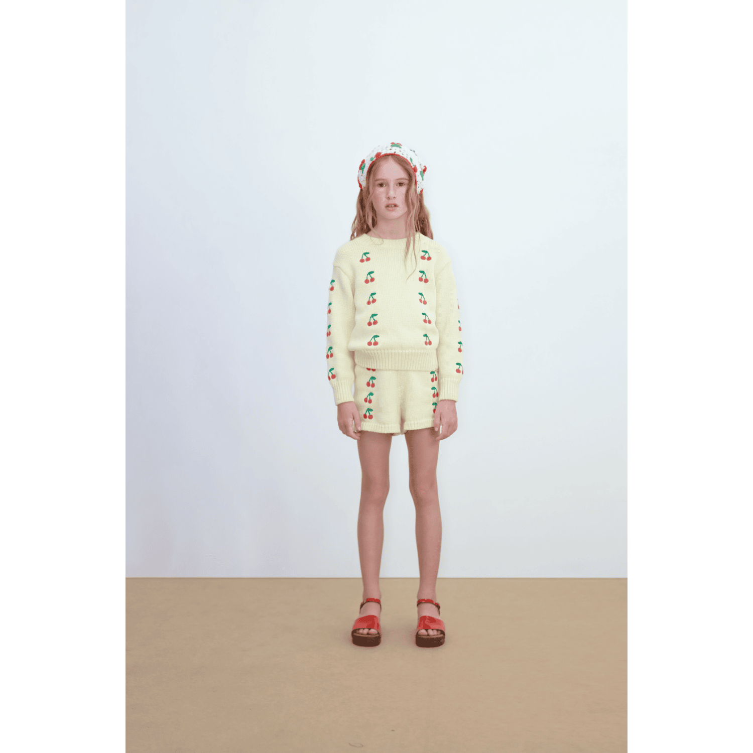 Mini Cherries Sweater dusty Yellow