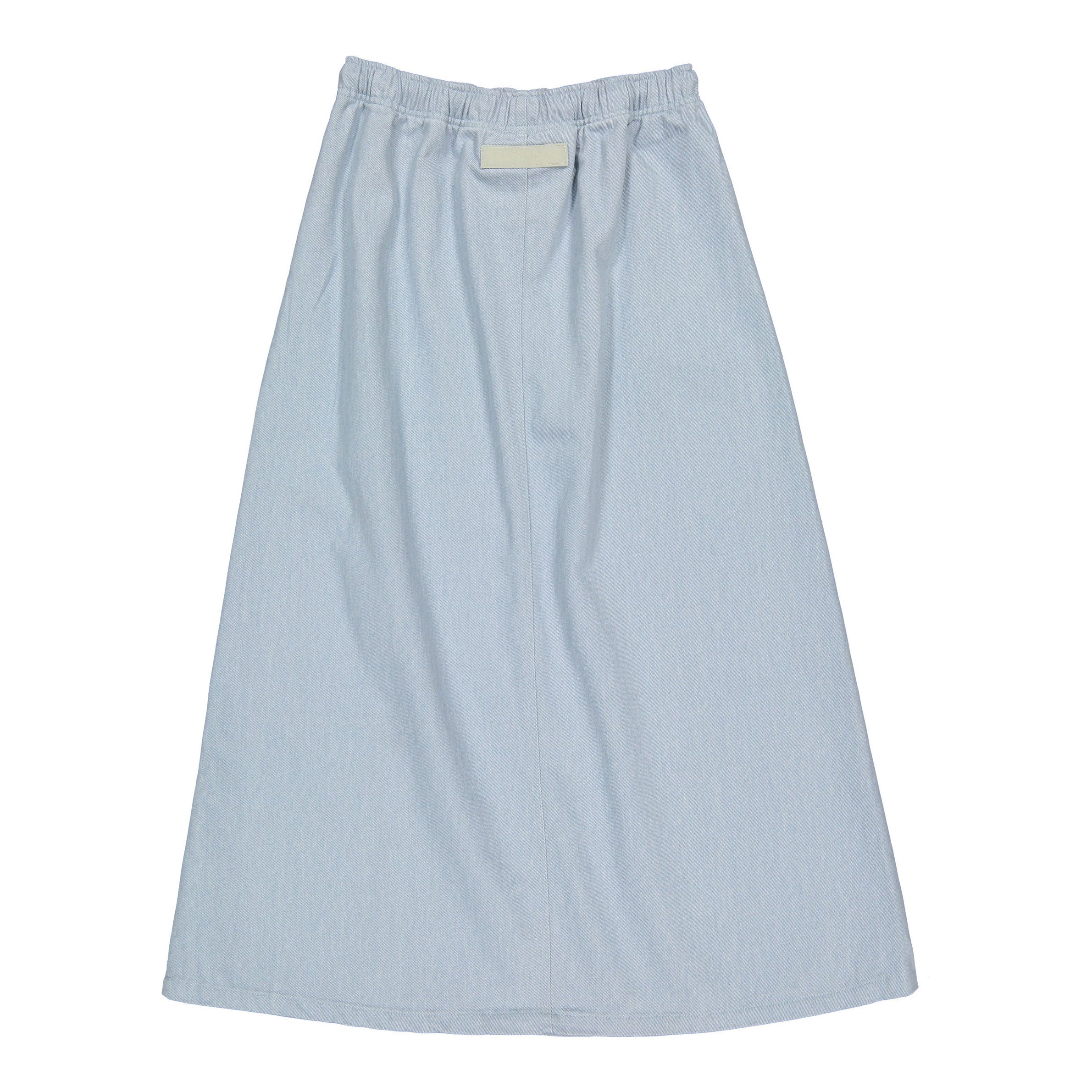 ELS2621 Washed Blue Denim Drawstring Skirt