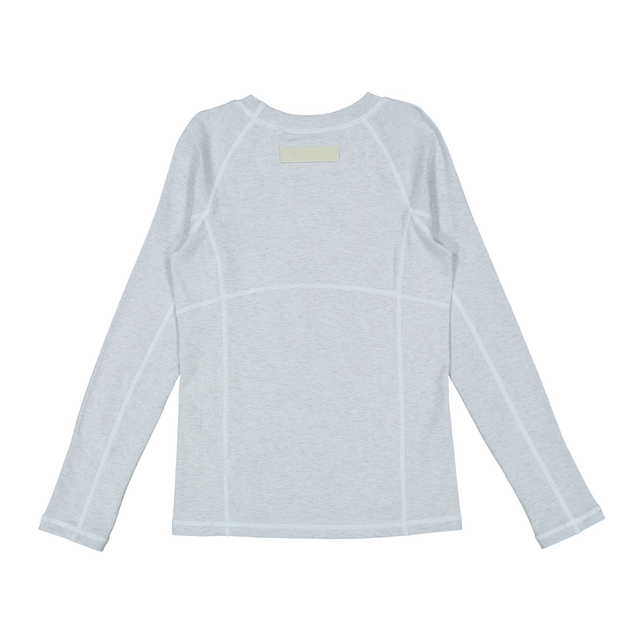 ELS2603 Light Blue Heather E Logo Stitch Tee
