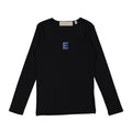 ELS2630 Black Denim E Logo Tee