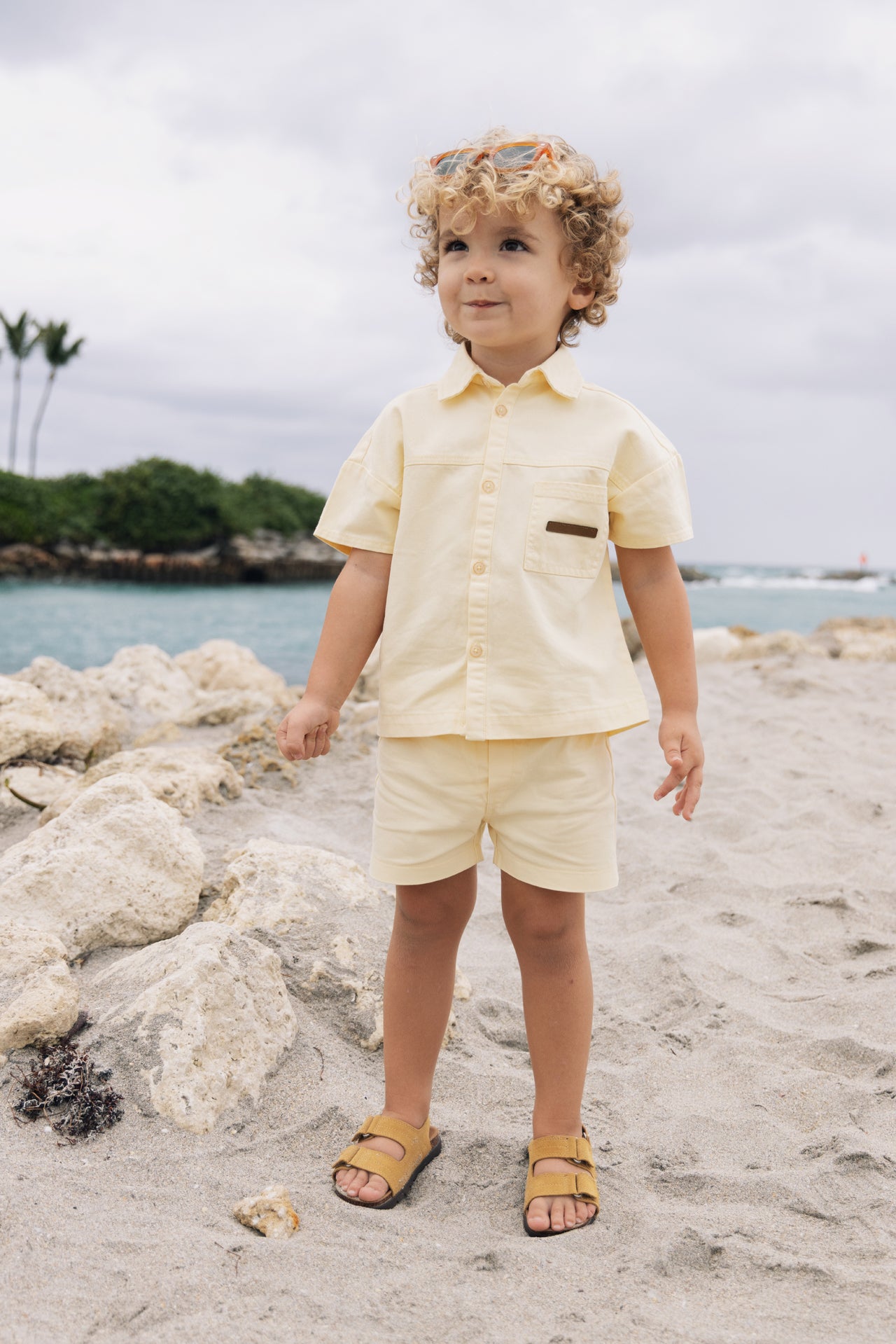 DENIM BOXY SHIRT YELLOW DENIM