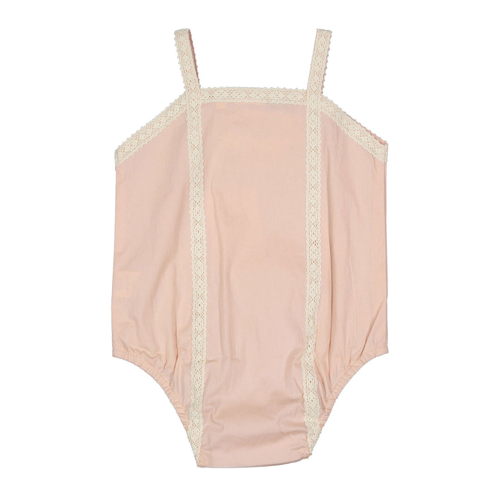 Salmon Lace Romper