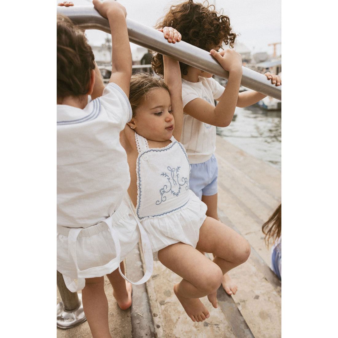 1984301 White Embroidered Romper