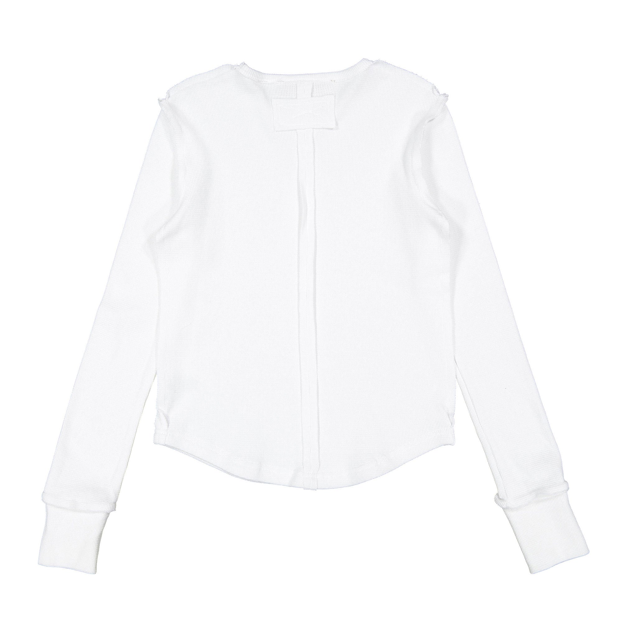 ELS2608 White Seam Waffle Tee