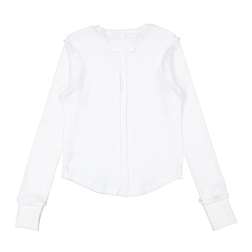 ELS2608 White Seam Waffle Tee