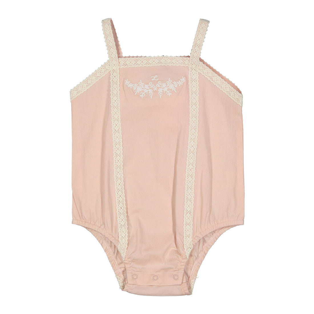 Salmon Lace Romper