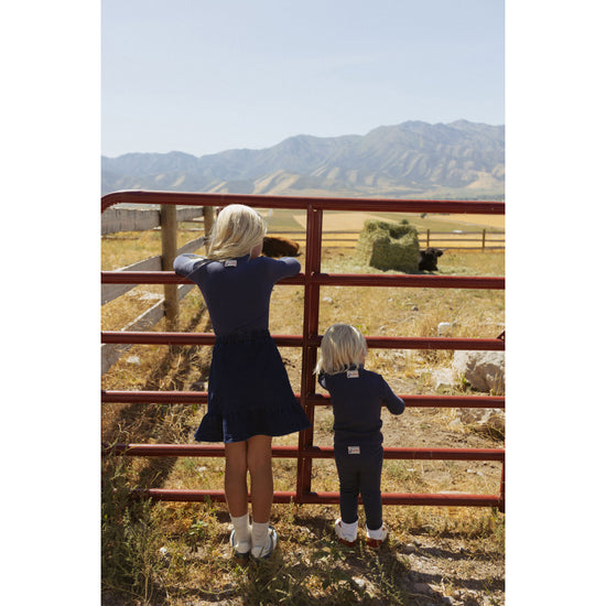 Lbl230 dark blue denim wash skirt