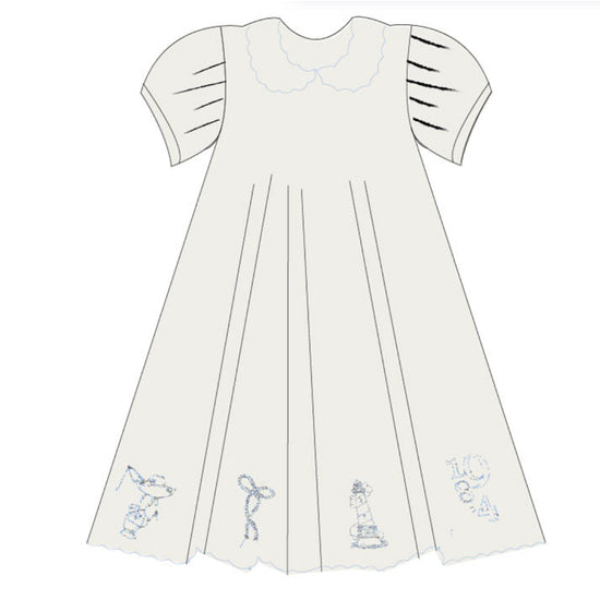 1984300 White Embroidered Dress