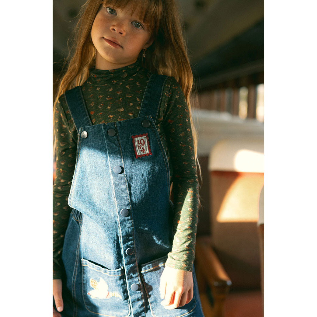198413 1984 Denim Overall Jumper With Duck Embroidery