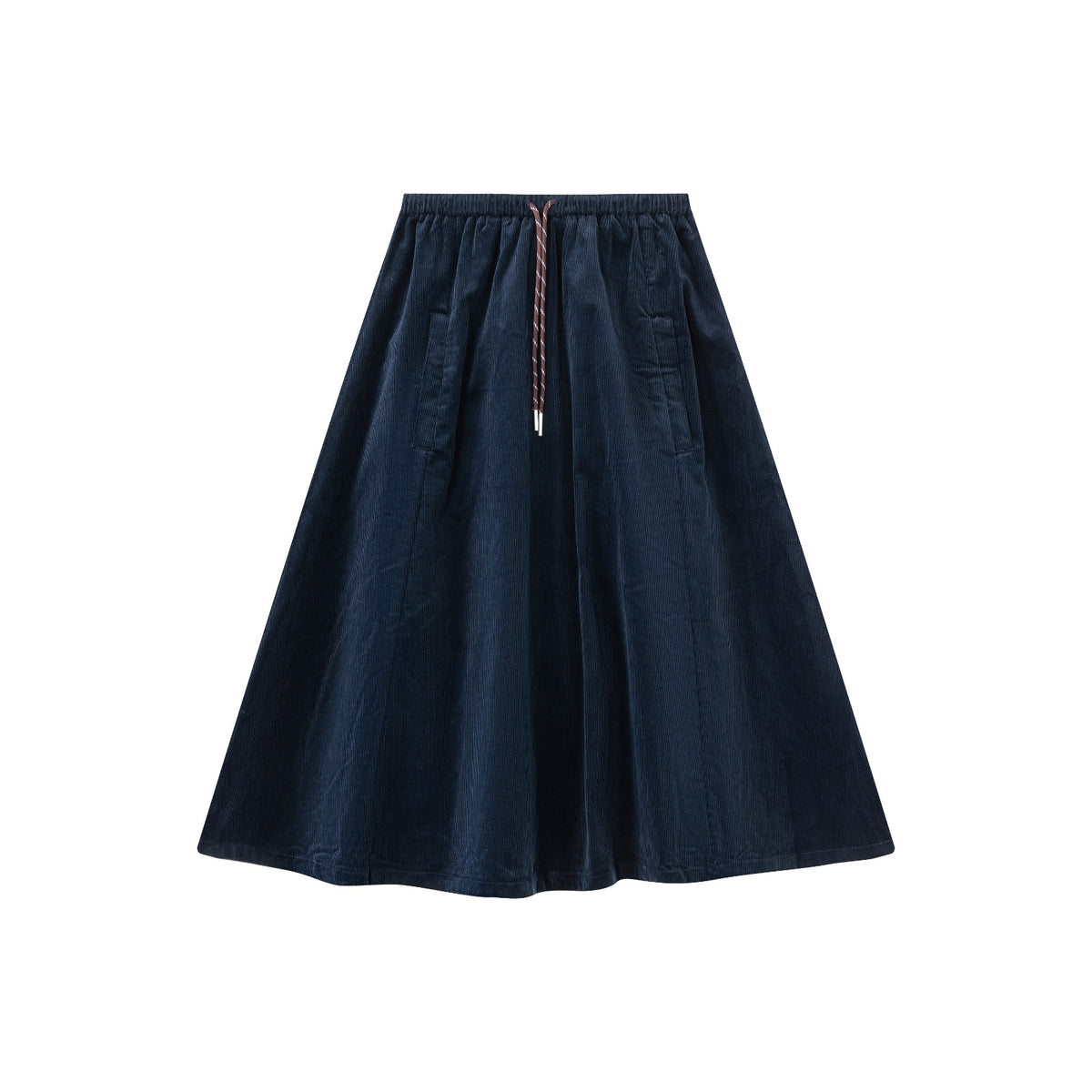Navy Corduroy Skirt