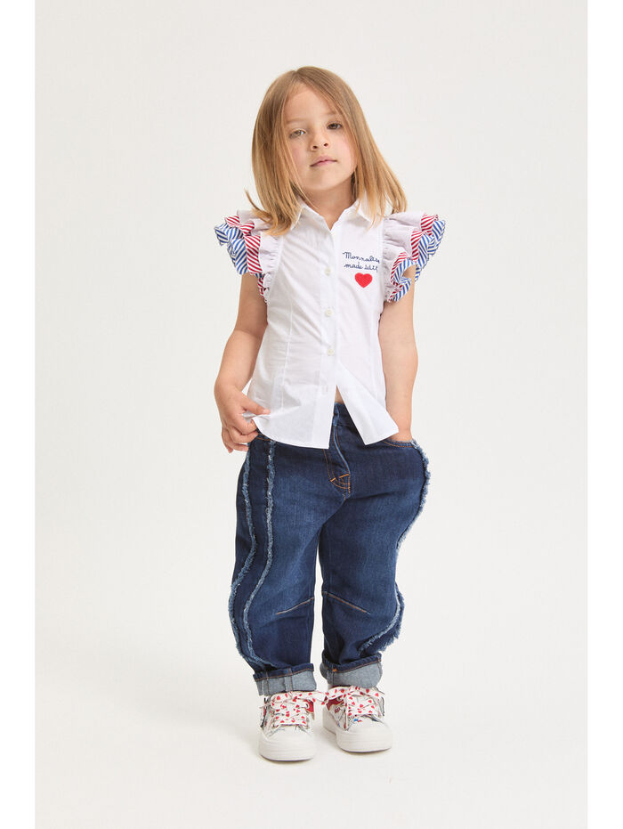 Monnalisa Shirt With Embroidery