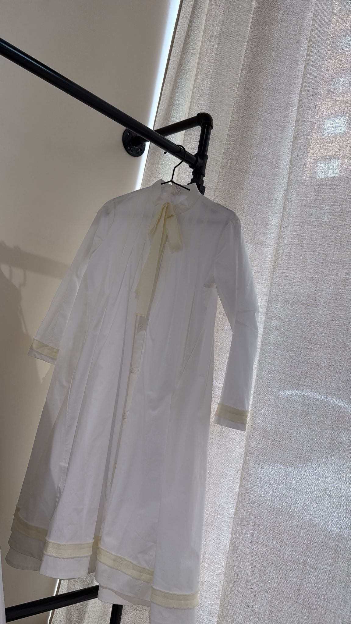 Poplin Frida Night Shirt Dress Pearl