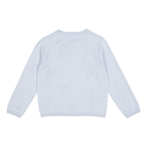 1984363 Blue Embroidered Cardigan