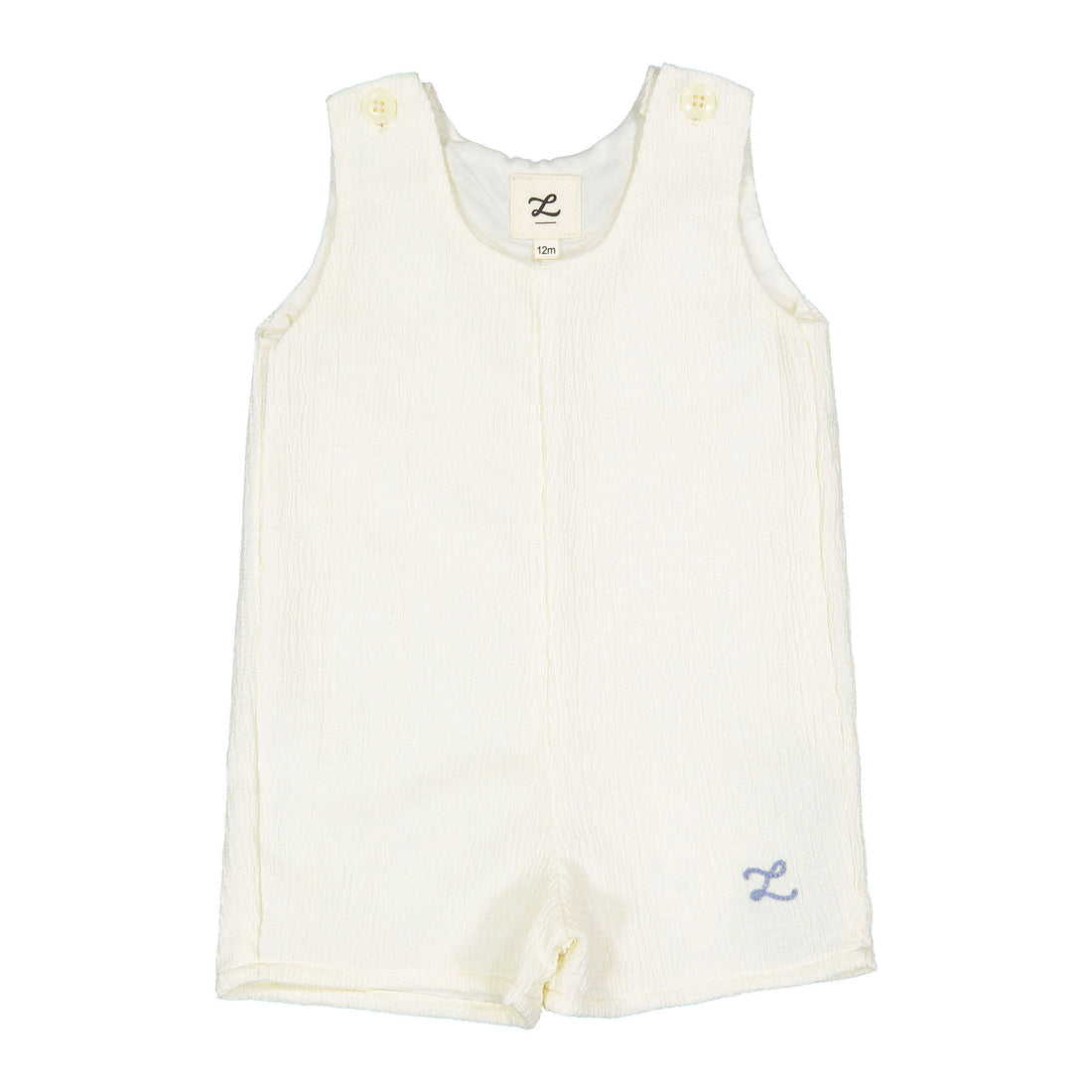 Cream Seersucker Romper