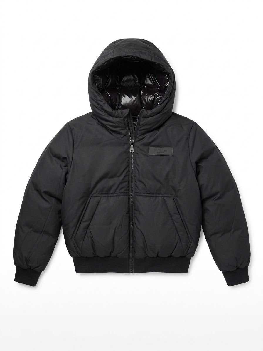 Boys Bomber with Kangaroo Pocket/Edit - no fur - Black