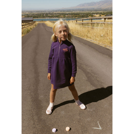 Lbl39 purple dress with half zip