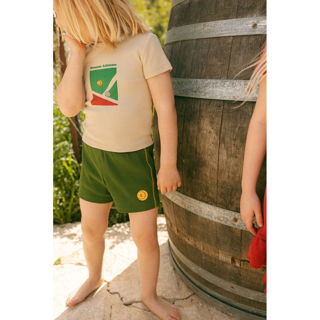 Green Ribbed Short