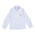 CH25126 Blue Striped Embroidered Blouse