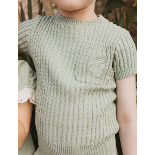 1984441 Sage Cable Knit Short