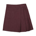 Falda plisada de lana color berenjena de L by Ladida lbl24