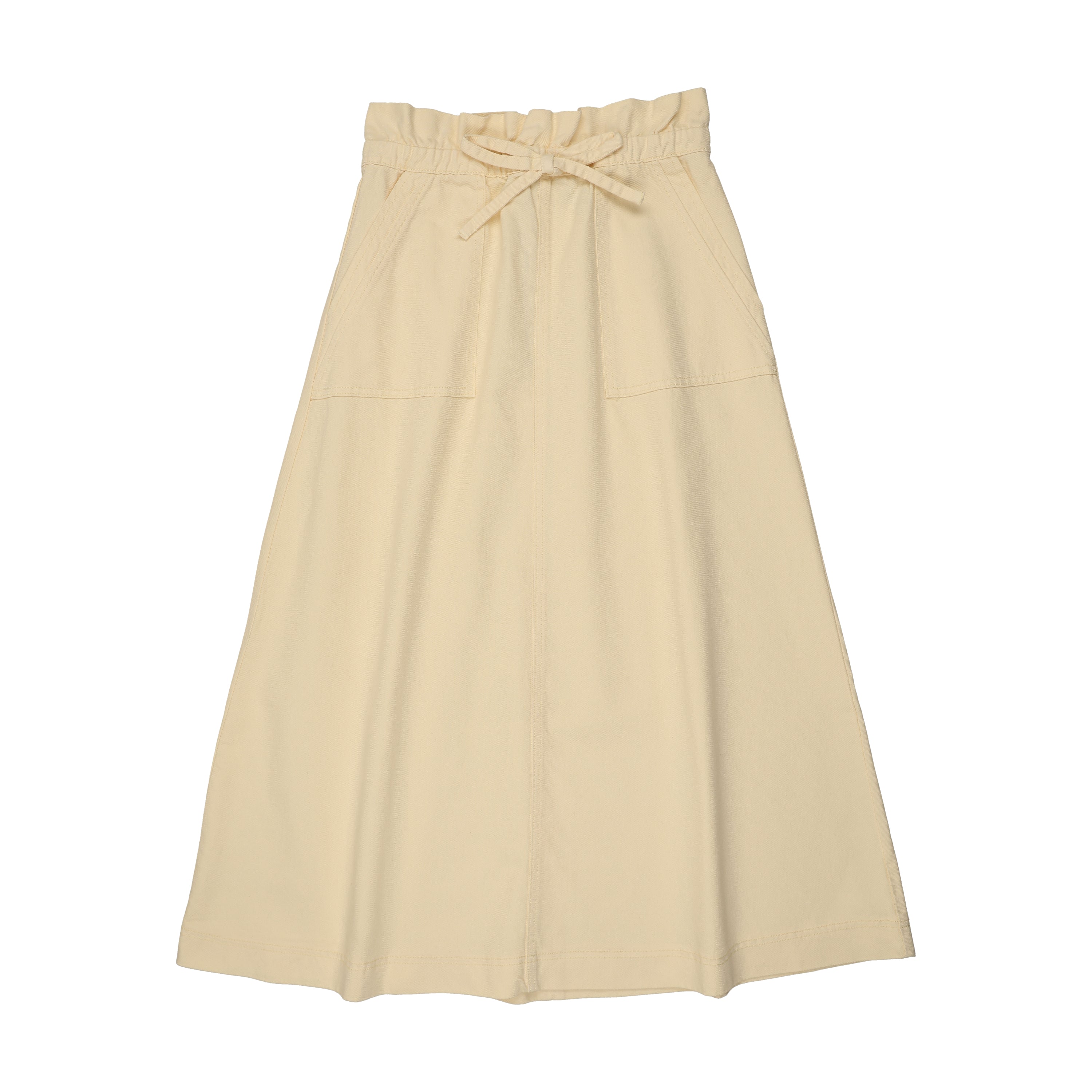 DENIM MAXI SKIRT W CARGO POCKET YELLOW DENIM