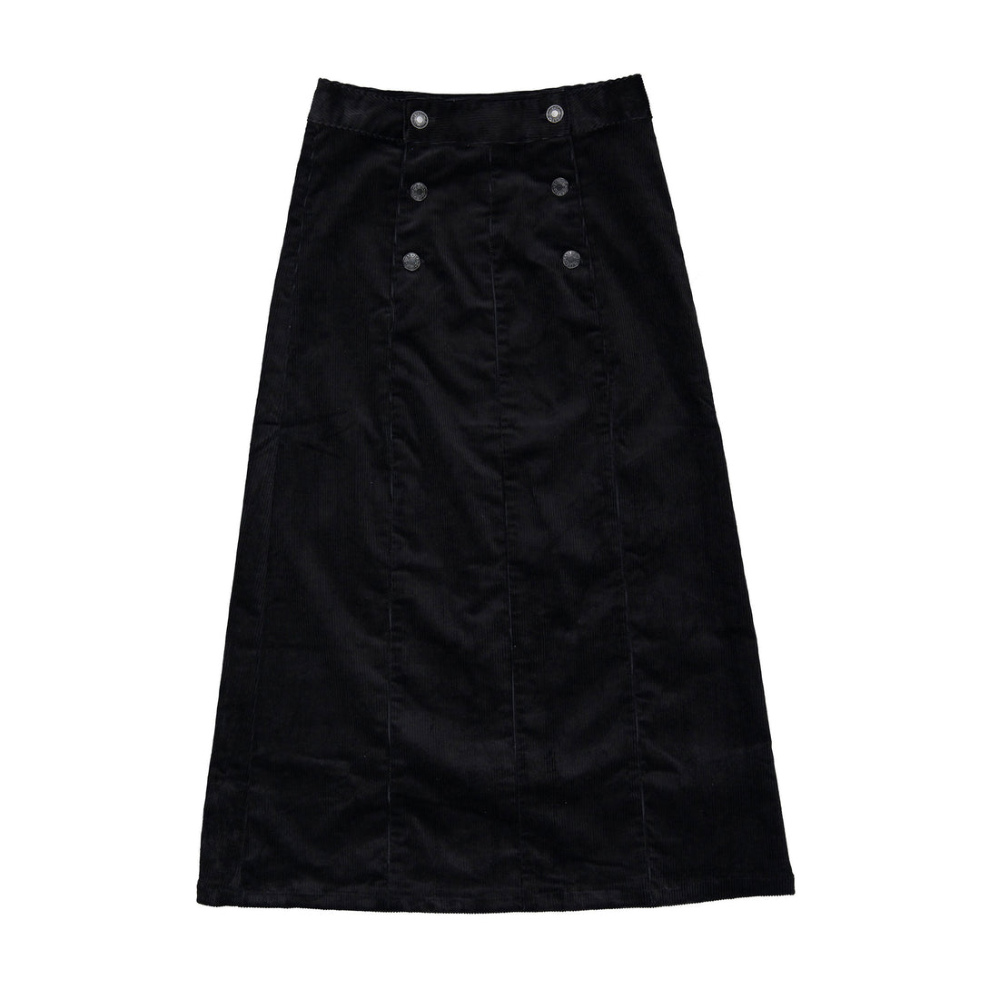At2534a black corduroy skirt with the buttons and center