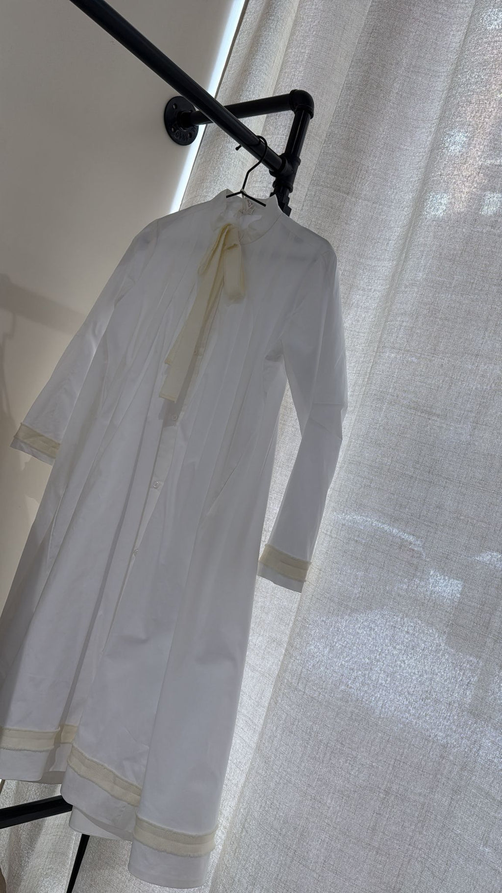 Poplin Frida Night Shirt Dress Pearl