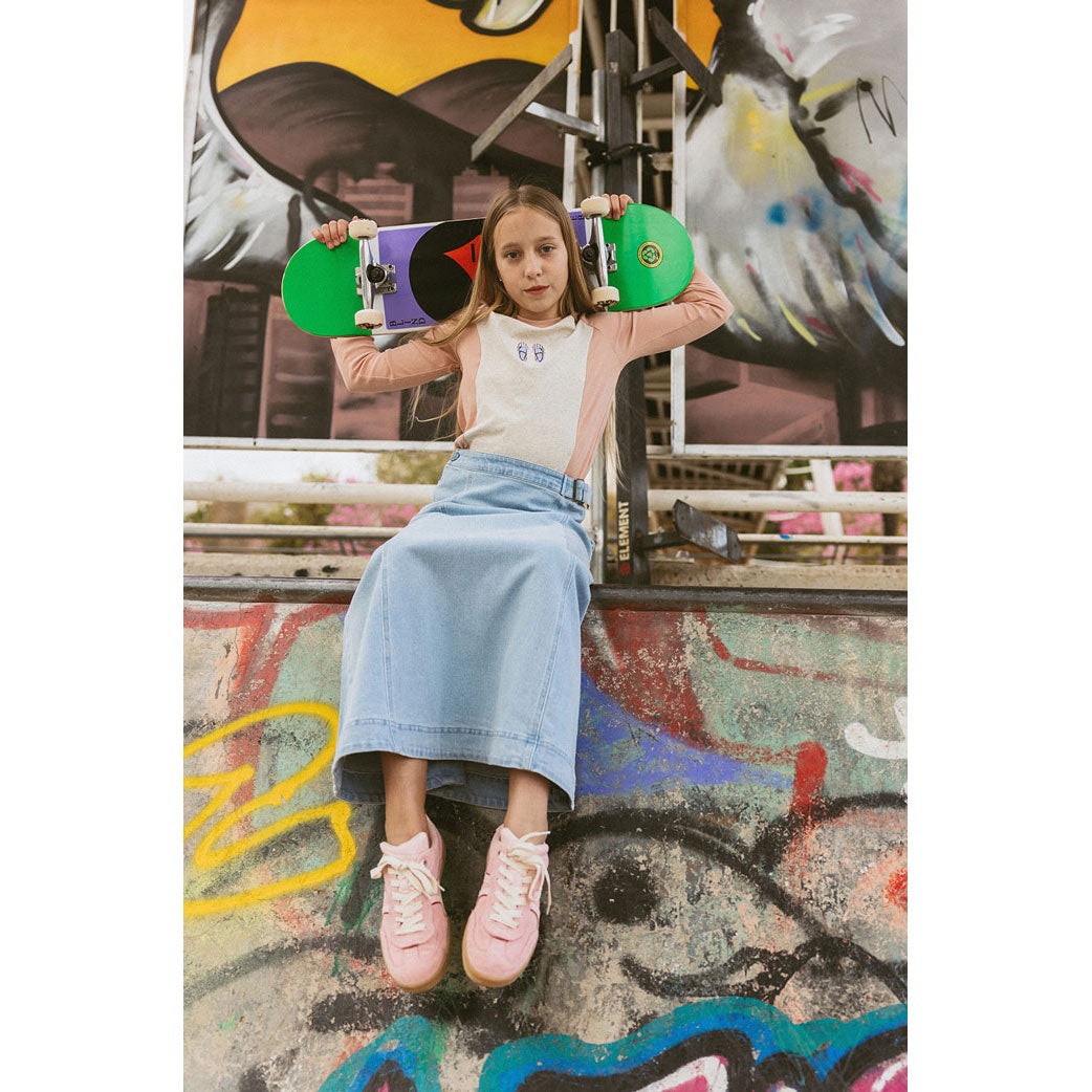 CH25101 Denim Wrap Skirt