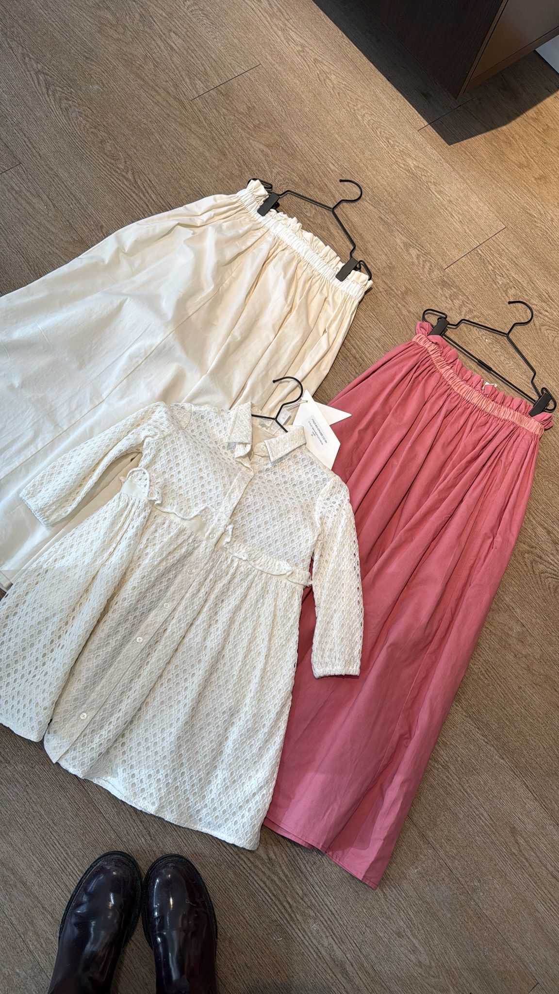 Cotton Taffeta Clara Ruffled Skirt Ivory