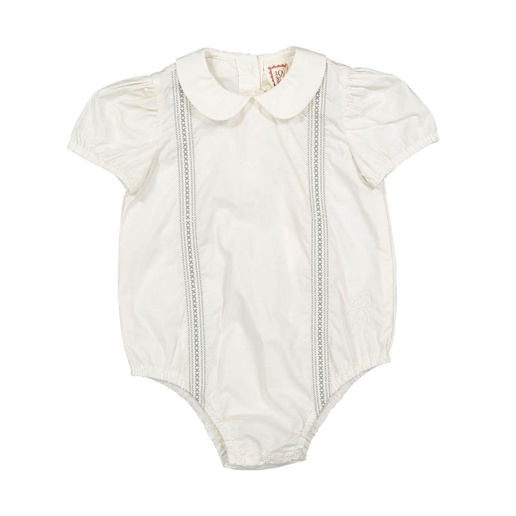 198444 Cream Cross Stitch shirt Onesie