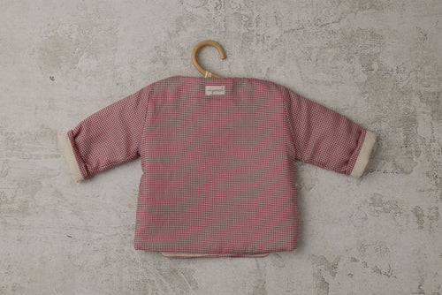 Wrap Jacket in Brick Checkered