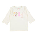 1984328 White Patchwork Pink 3/4 Sleeve Tee