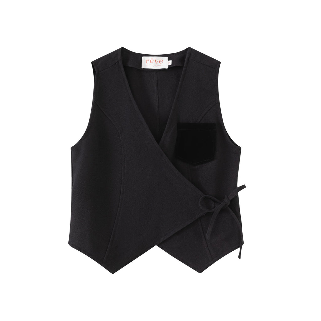 Black Wrap Vest