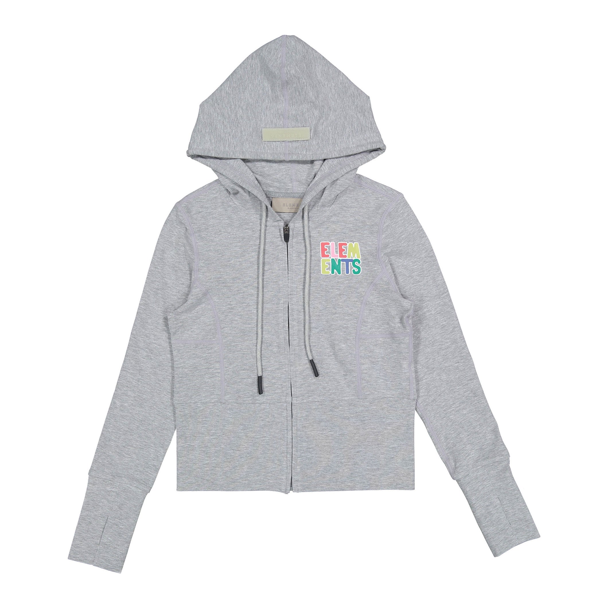 ELS2601 Heather Grey Active Zip Up