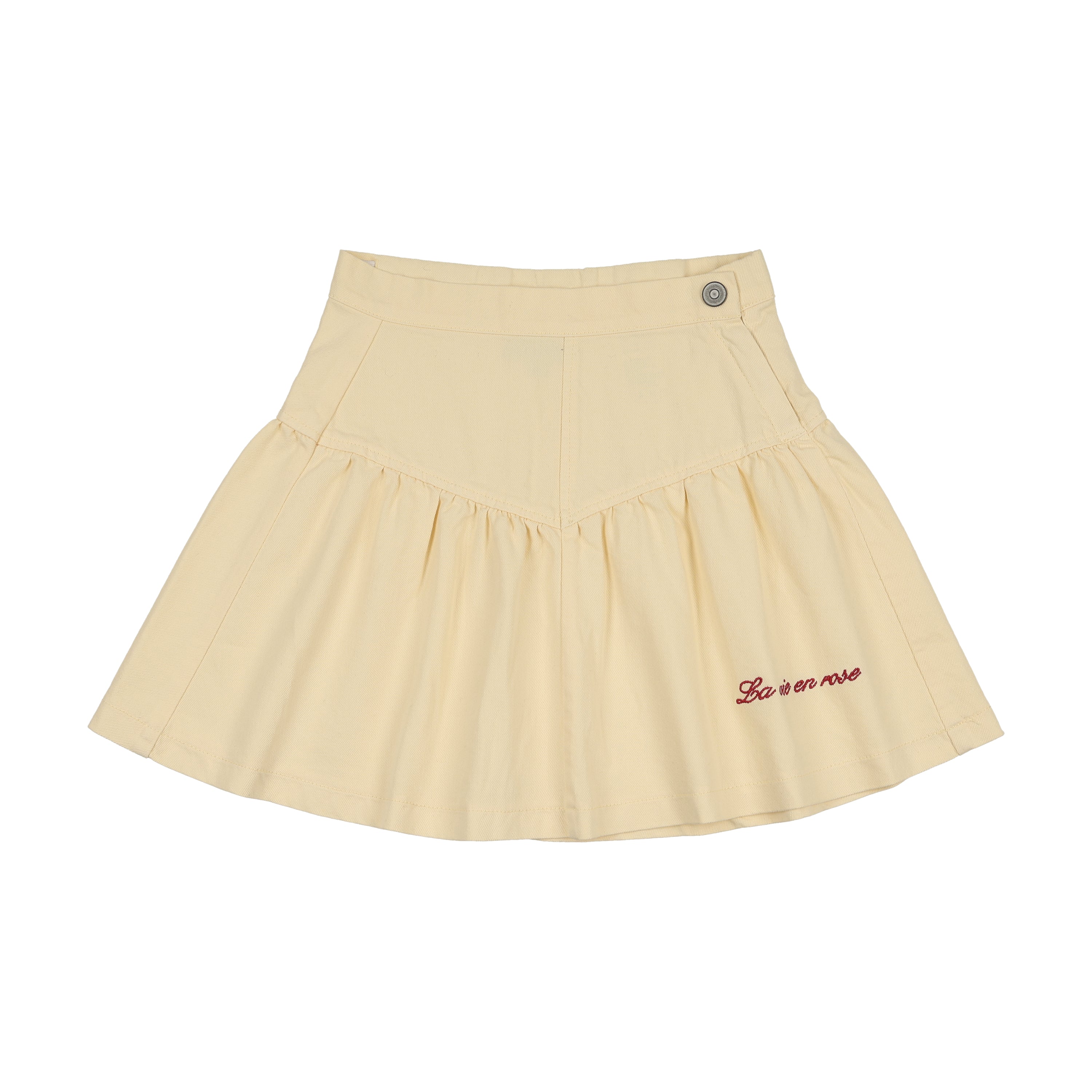 DENIM YOKE SKIRT YELLOW DENIM