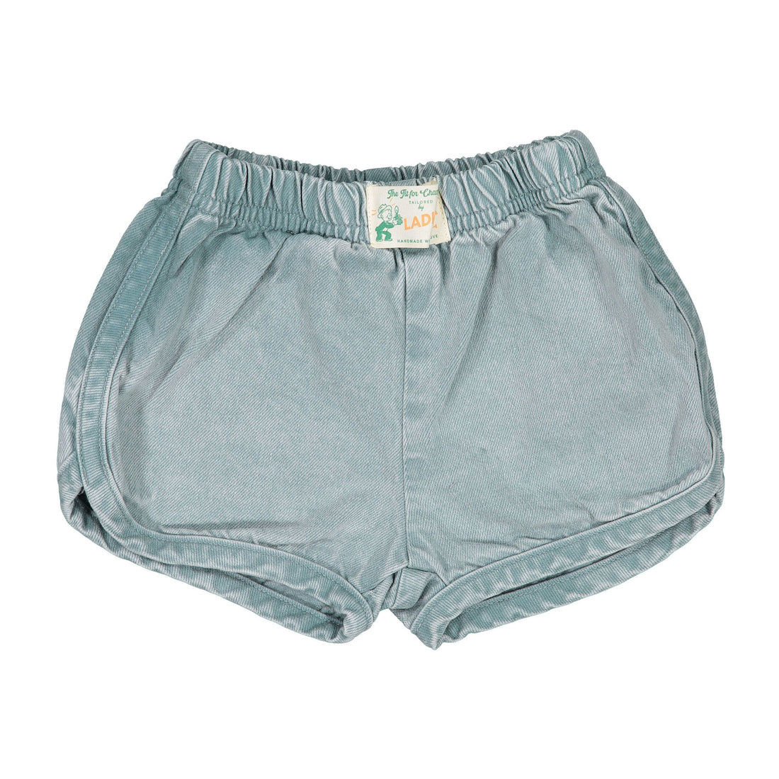 Funday Green Denim Shorts