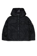SHORT PUFFER JACKET WITH HOOD - BLACK - N. 21