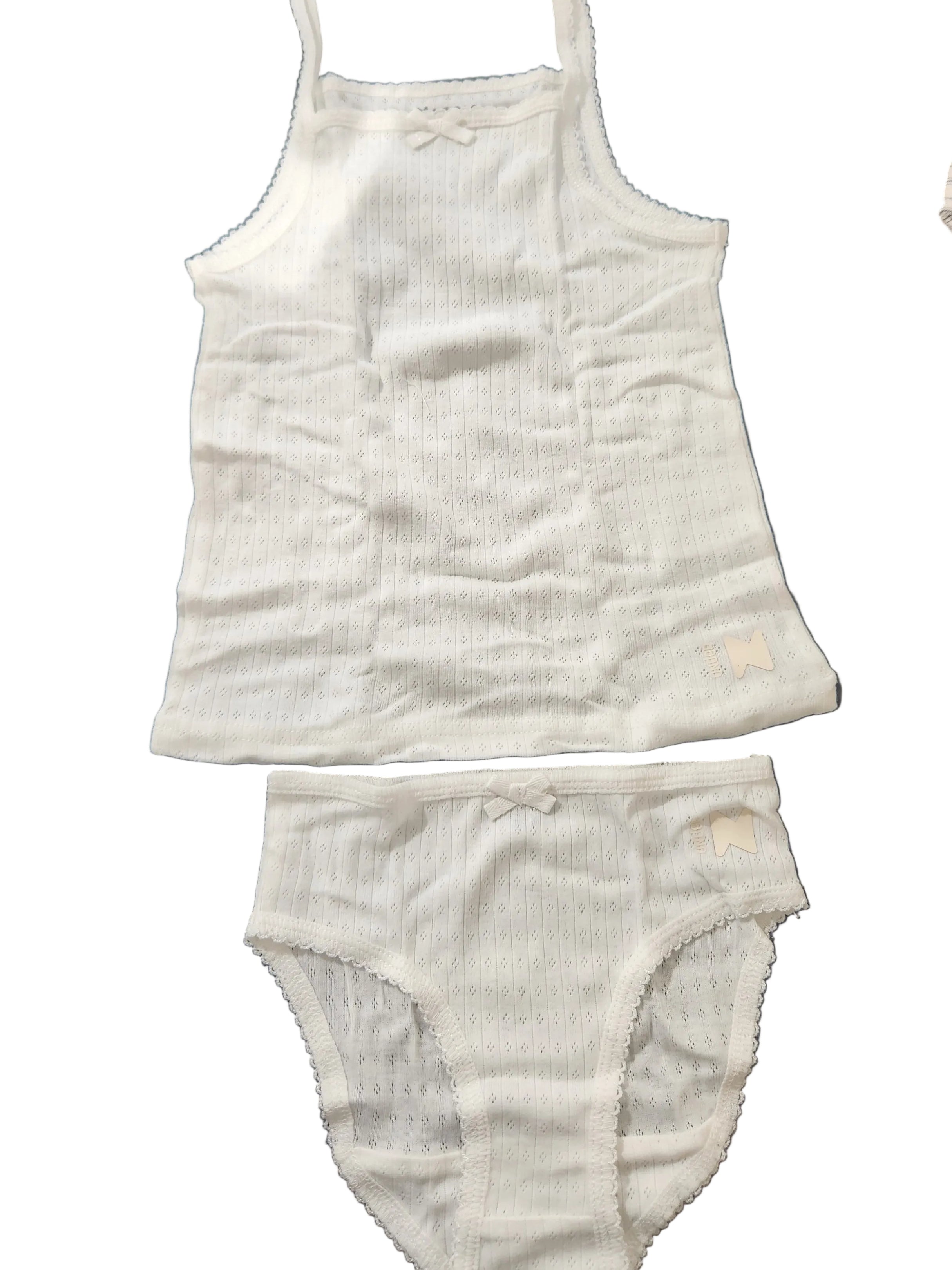 Pointelle White Girl (2 Sets)