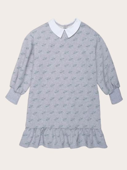 F25k4059 The Sunday Collective organic sweatshirt dress in Heather Grey