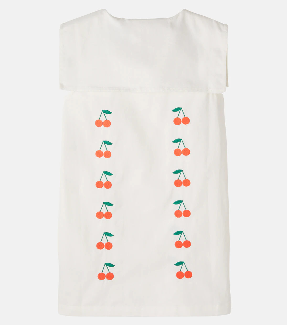 Mini Cherries Twill Dress Off White