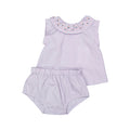 Lavendar Embroidered Tank Set