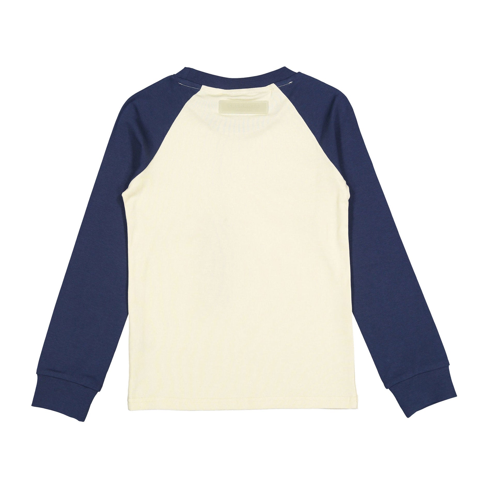 ELS2623 Cream Two Toned Baseball Tee