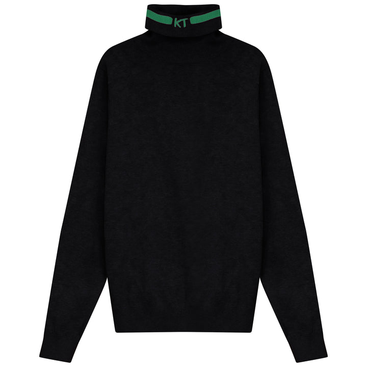 Kix KT600-BK - Jersey de cuello alto con detalle de logotipo, color negro