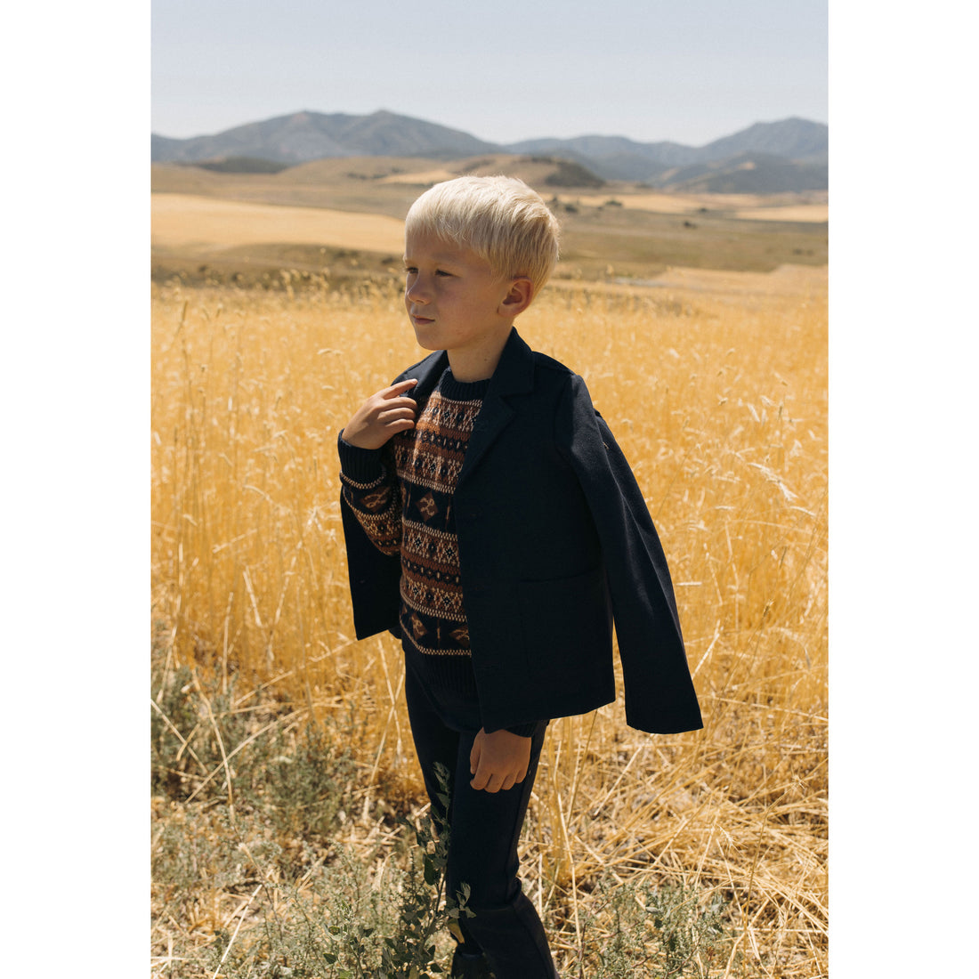 Blazer azul marino LBL95 Ladida