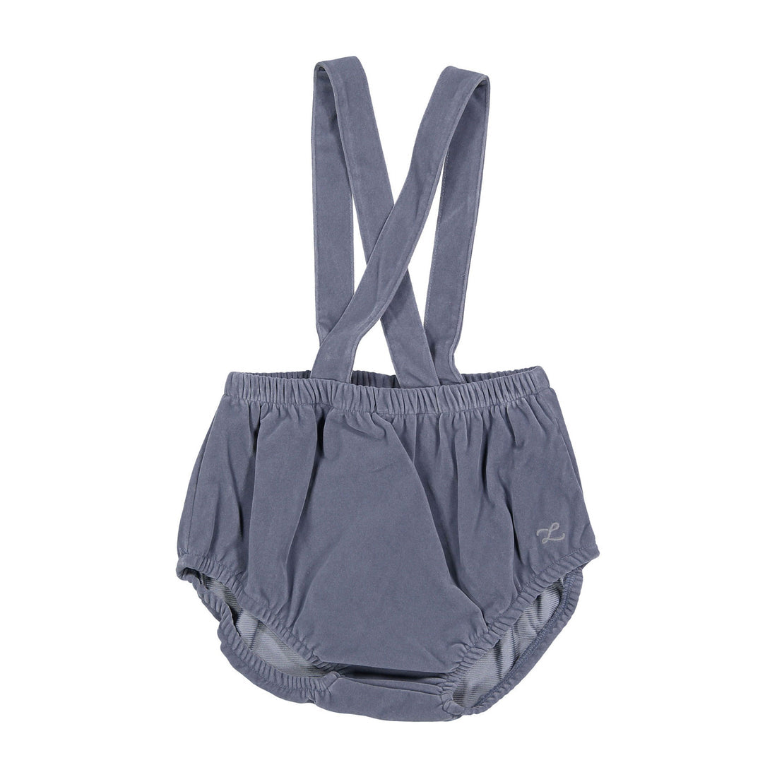 LBL66B Ladida Bloomers de terciopelo azul con tirantes