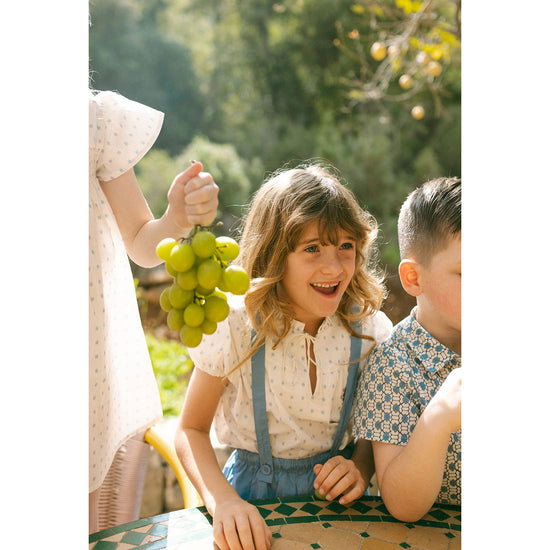 Blue Suspender Pocket Skirt