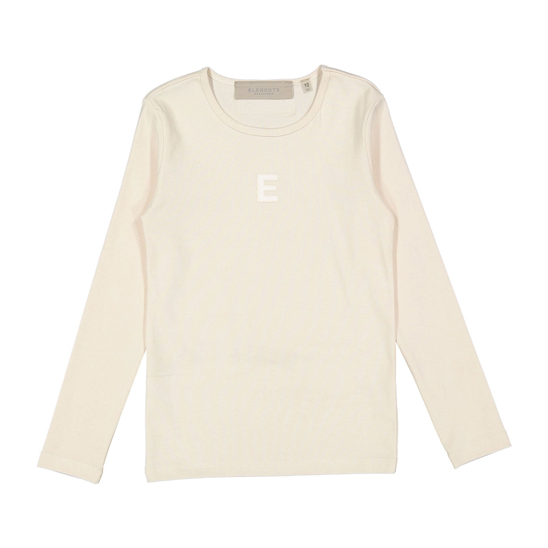 ELS2631 Cream E Logo Tee