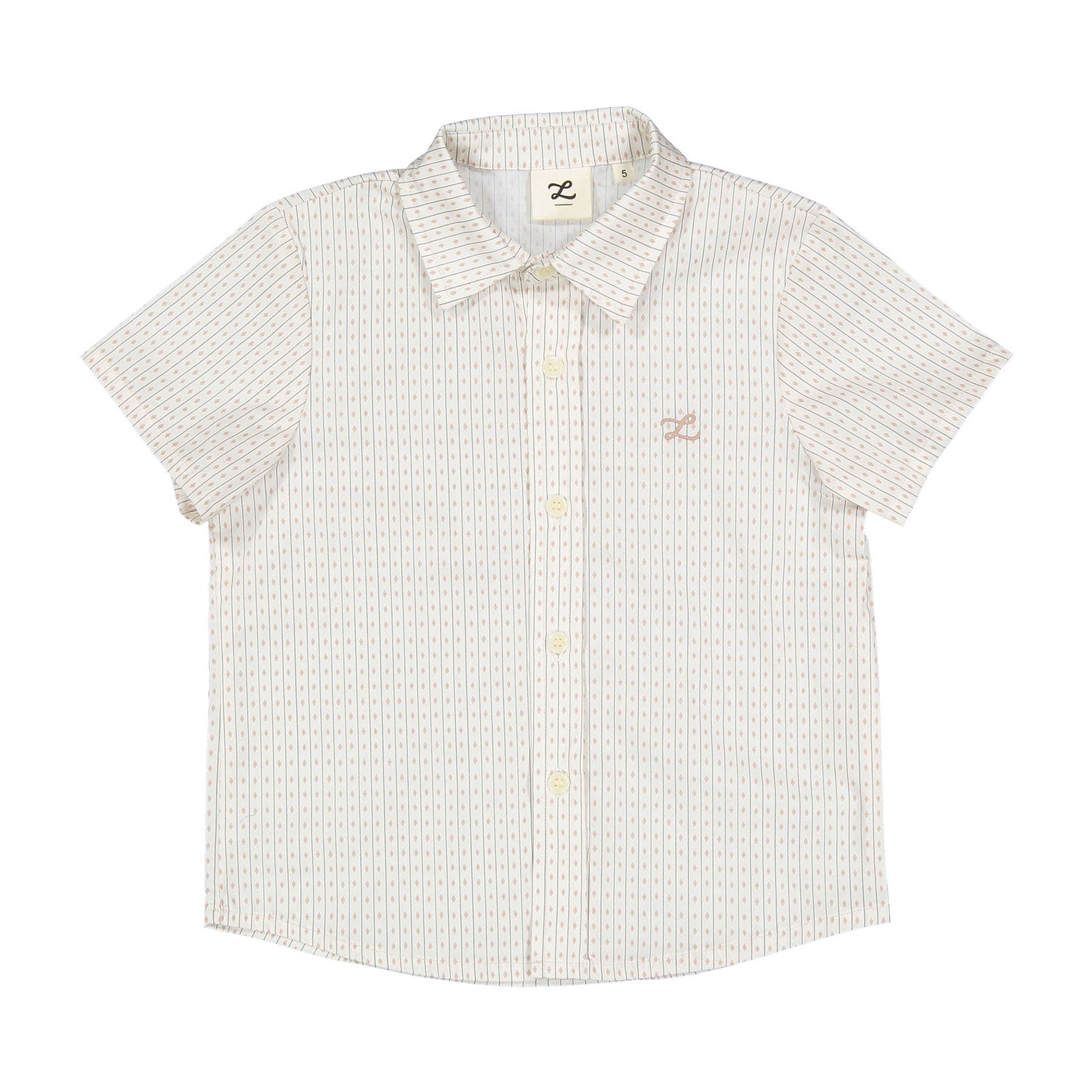 Diamond Stripe Collar Stretch Shirt