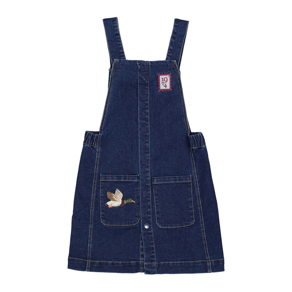 198413 1984 Denim Overall Jumper With Duck Embroidery
