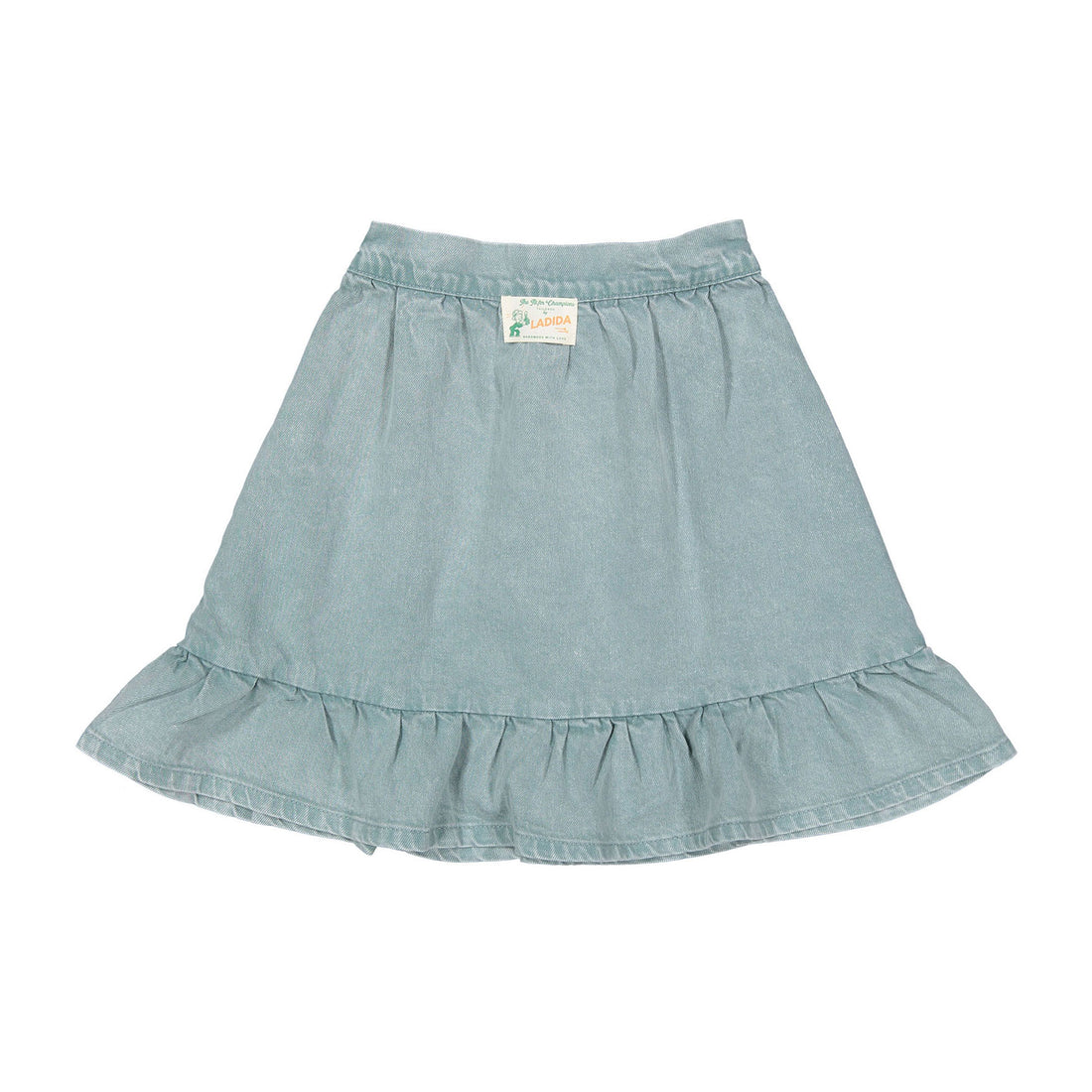 Funday Green Denim Skirt
